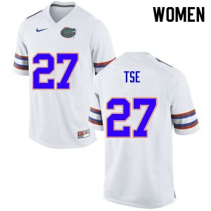 Women's Florida Gators #27 Joshua Tse NCAA Nike White Authentic Stitched College Football Jersey FAH6362XR